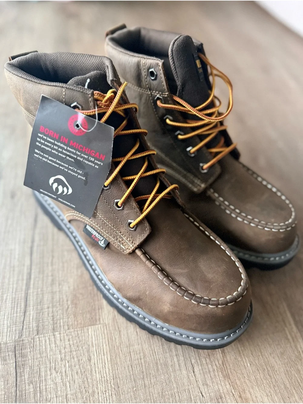 Men’s Wolverine Floorhand Moc-Toe 6” Steel Toe Work Boots